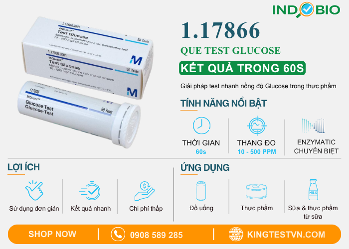 Tổng quan que test Glucose Merck 1.17866
